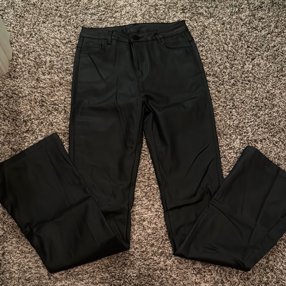 Black Straight-Leg Pants